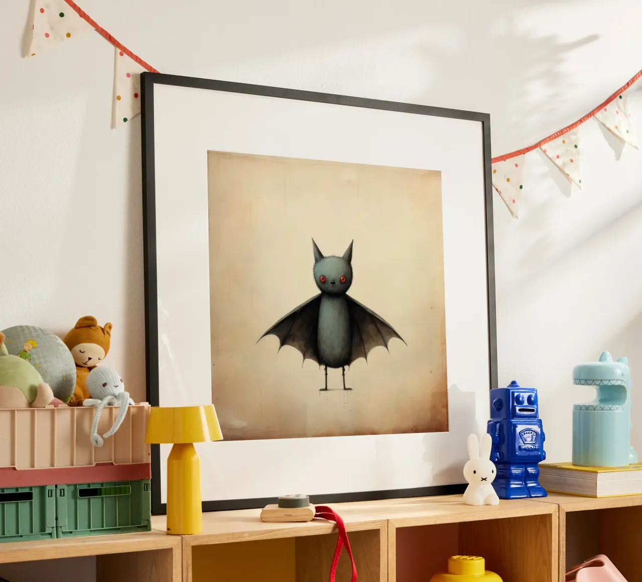 Pipistrello minimo 4 carta hahnemühle da Minimal Animal Art