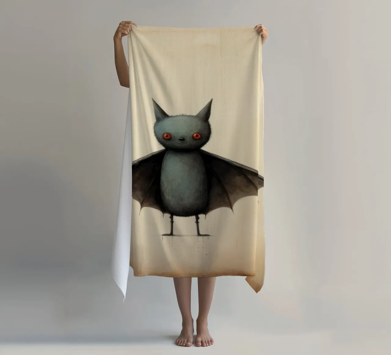 Pipistrello minimo 4 telo mare da Minimal Animal Art