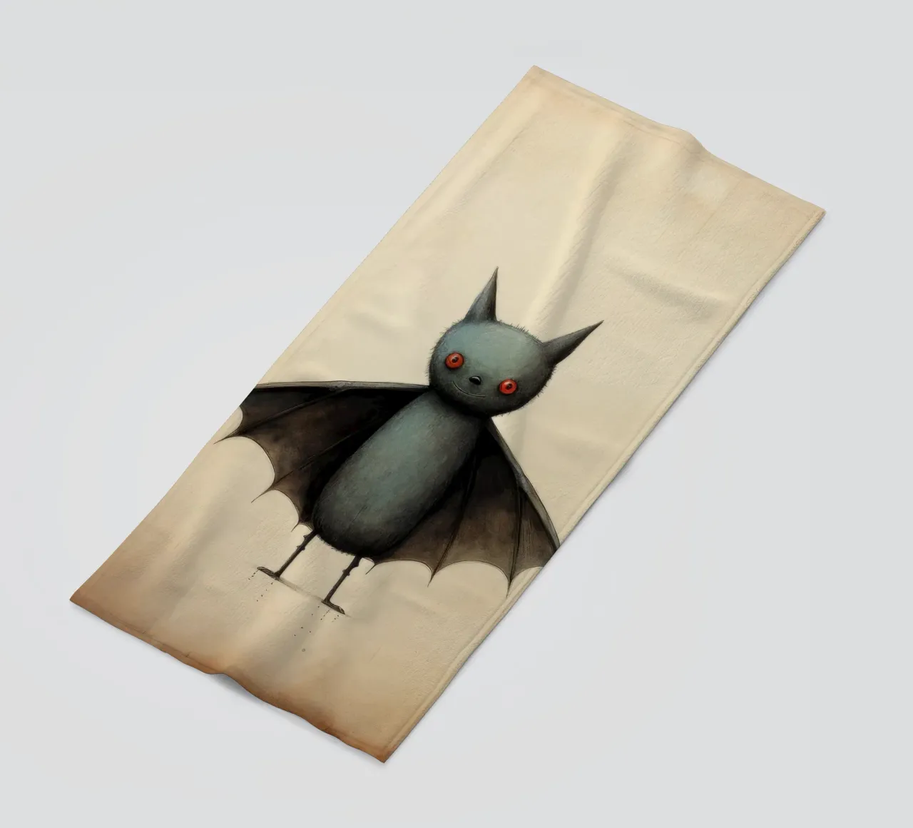 Pipistrello minimo 4 telo mare da Minimal Animal Art