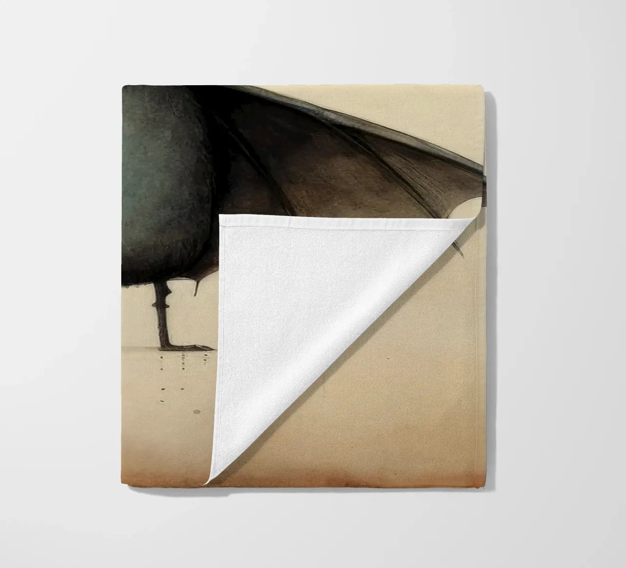Minimal Fledermaus 4 Strandtuch von Minimal Animal Art