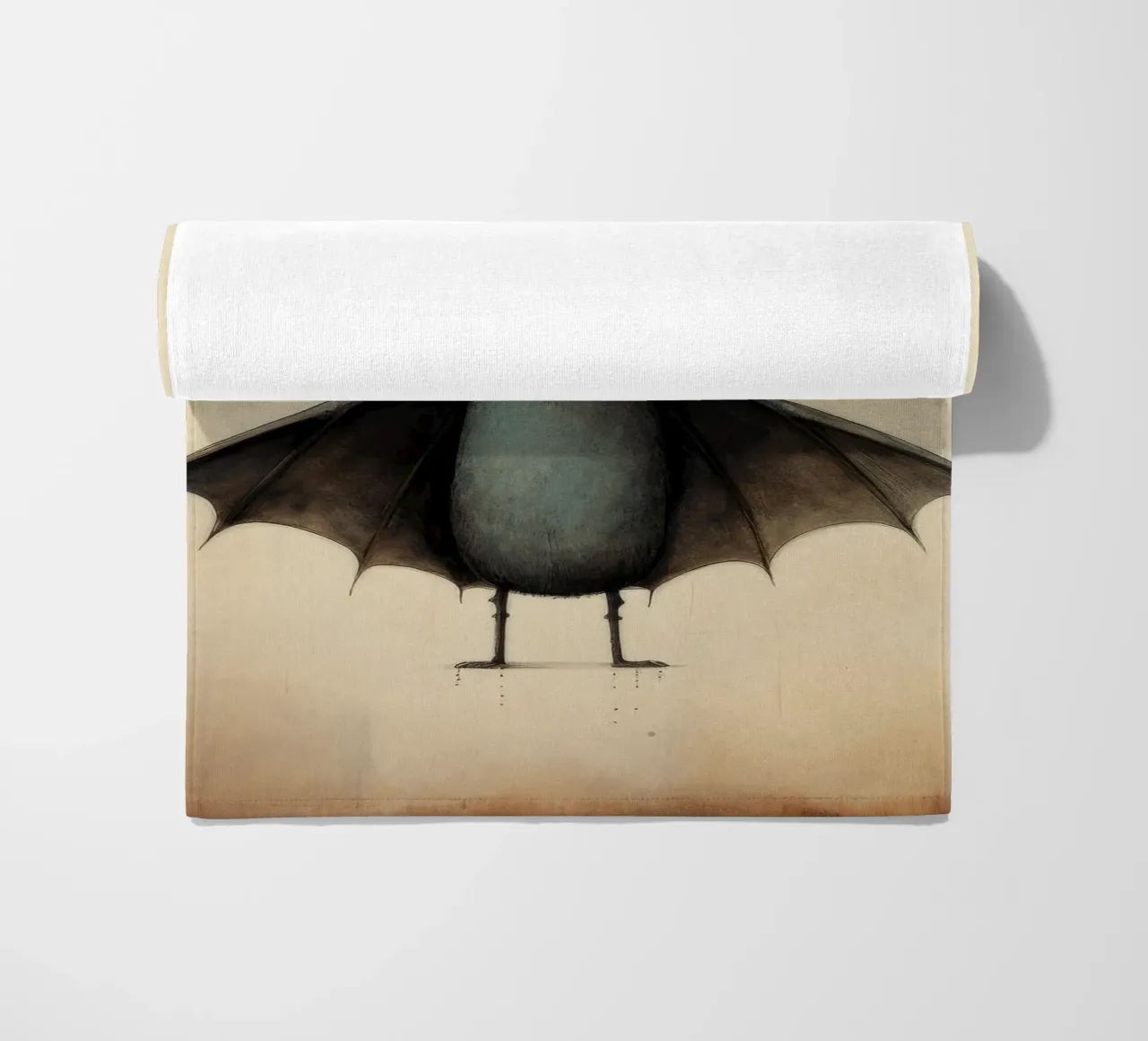 Pipistrello minimo 4 telo mare da Minimal Animal Art