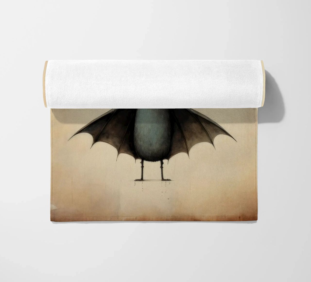Pipistrello minimo 4 telo mare da Minimal Animal Art