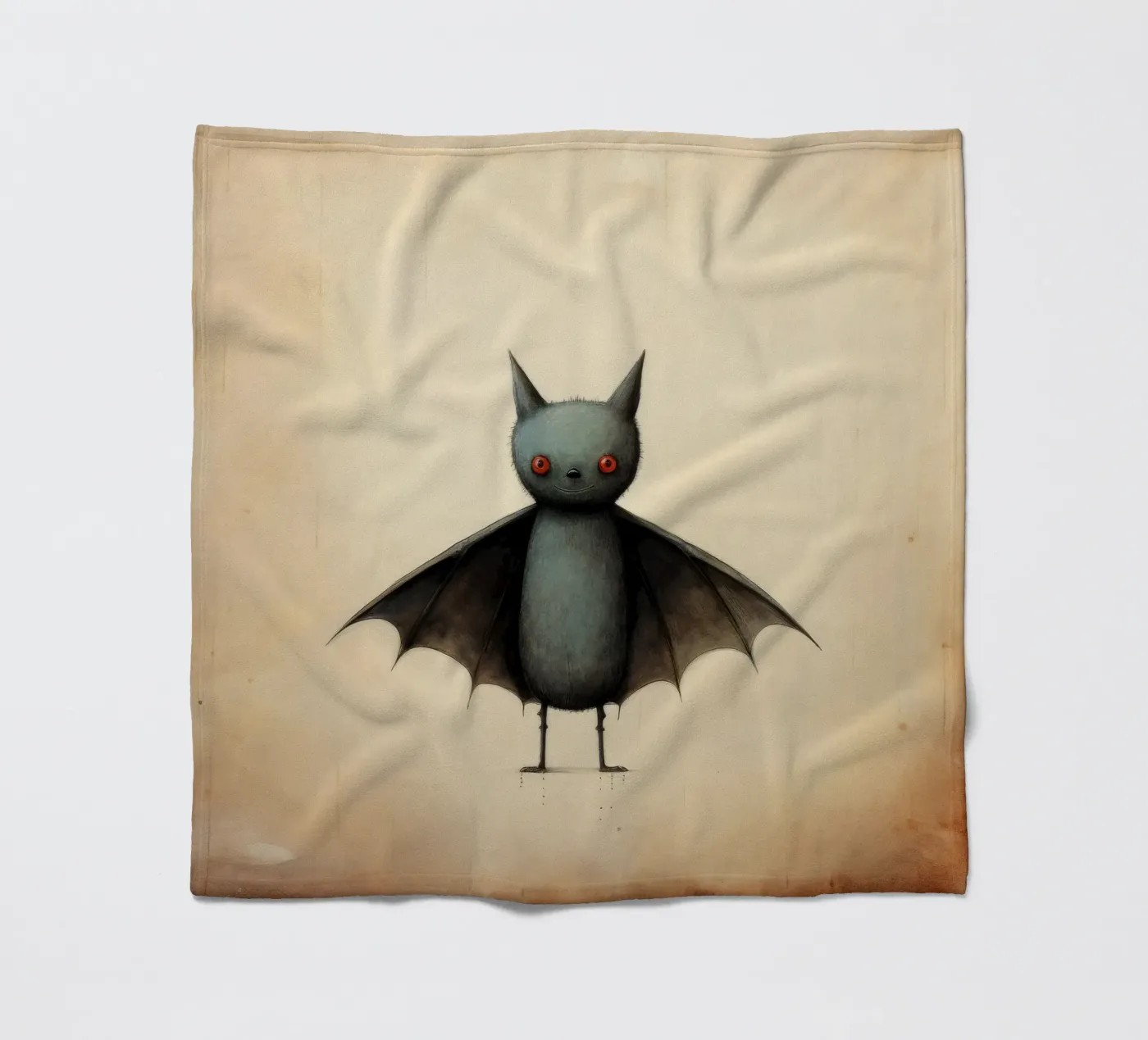 Minimal Bat Fleecedecke von Minimal Animal Art