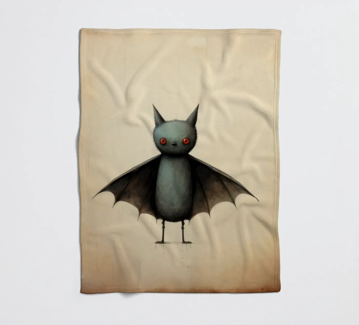 Minimal Bat Fleecedecke von Minimal Animal Art