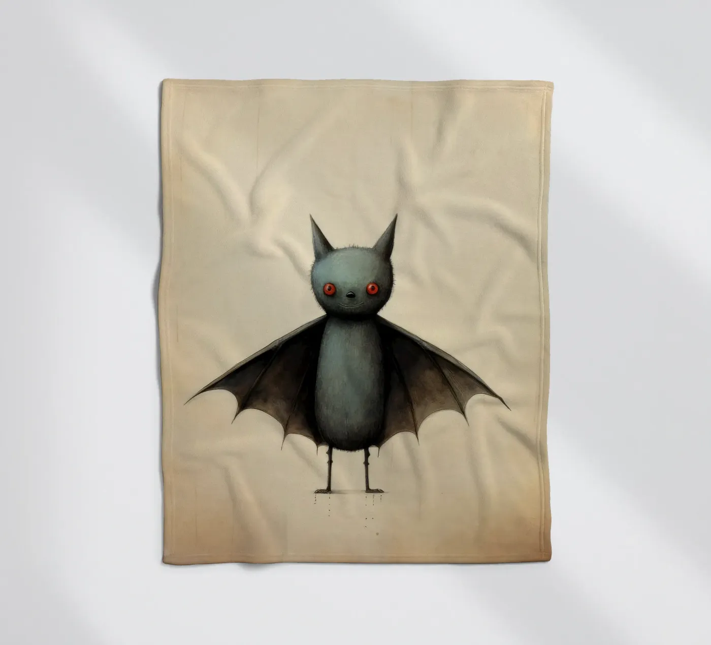Minimal Bat Fleecedecke von Minimal Animal Art