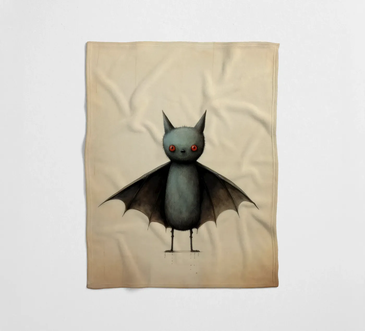 Minimal Bat Fleecedecke von Minimal Animal Art