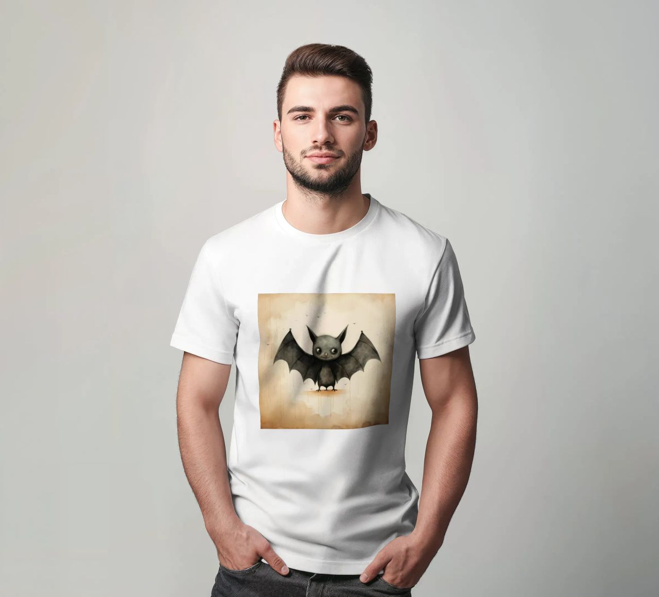 Pipistrello minimo 1 t-shirt da Minimal Animal Art