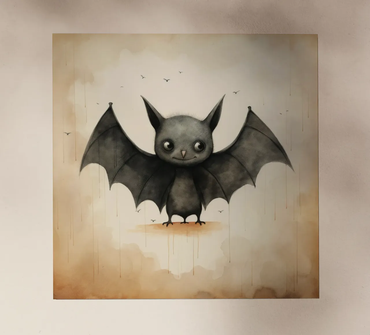 Pipistrello minimo 1 pellicola backlit da Minimal Animal Art