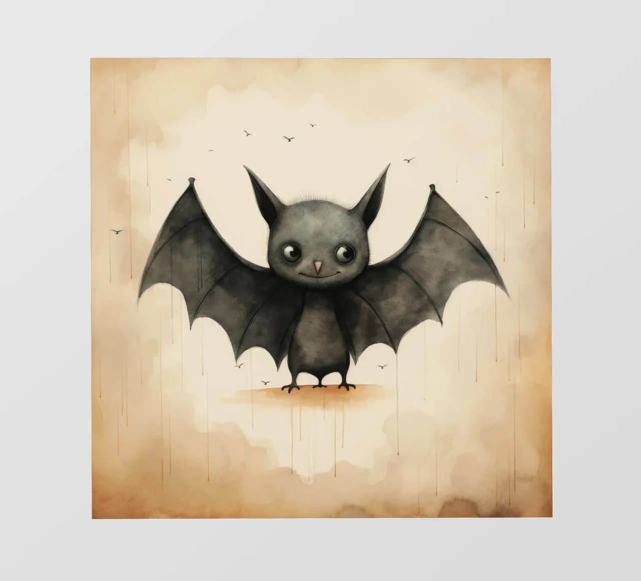 Minimum Bat fotobehang van Minimal Animal Art