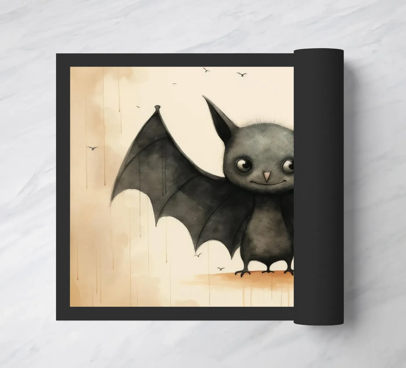 Minimum Bat Fußmatte von Minimal Animal Art