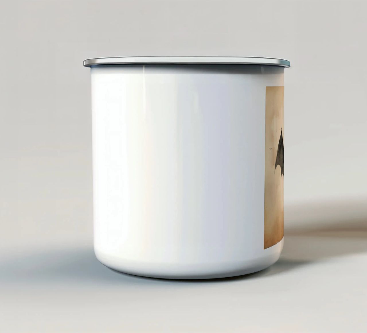 Pipistrello minimo 1 tazza in smalto da Minimal Animal Art