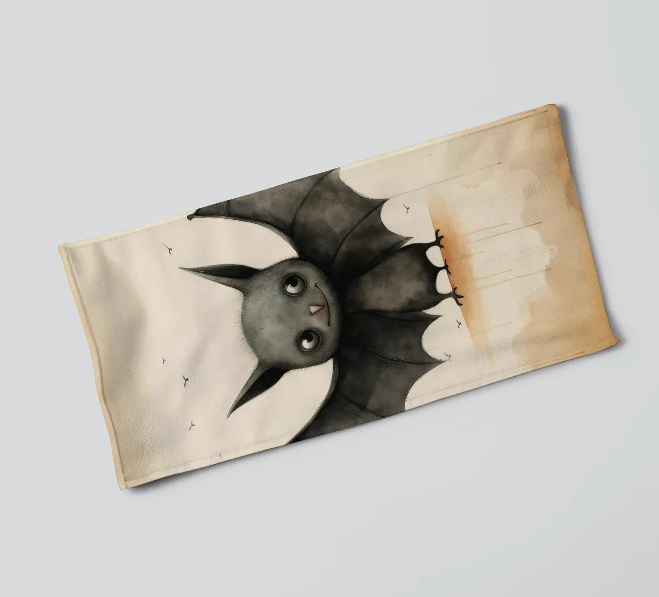Minimal Bat 1 towel by Minimal Animal Art