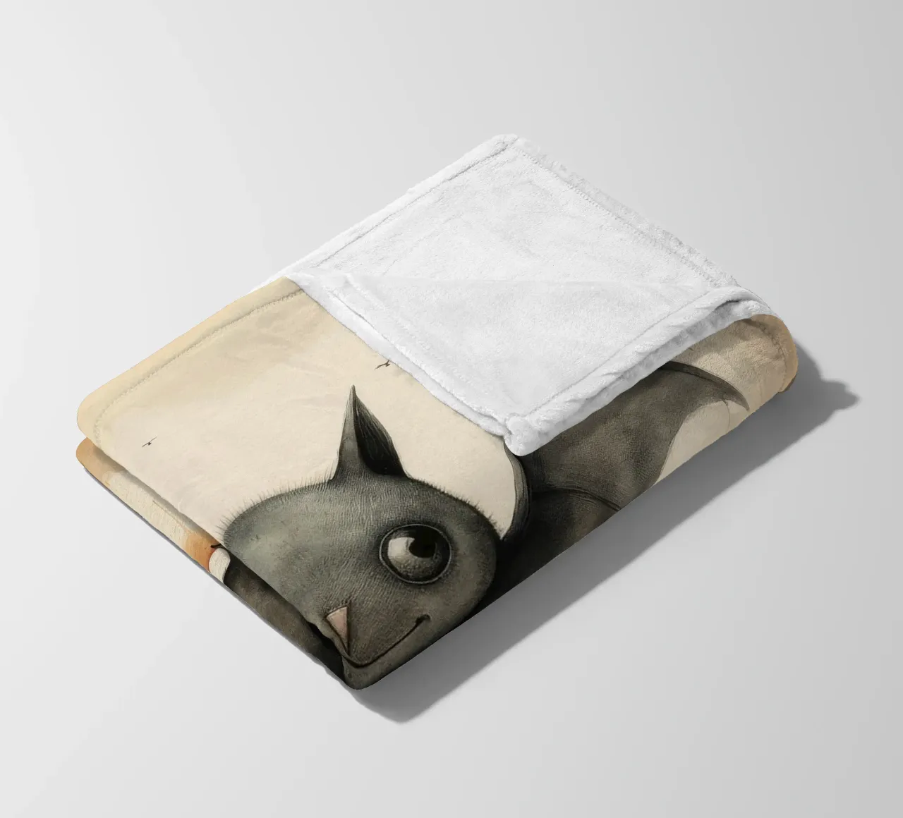 Pipistrello minimo 1 coperta in pile da Minimal Animal Art