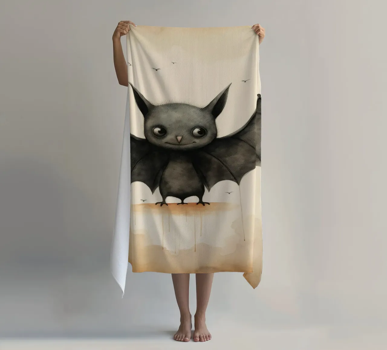 Pipistrello minimo 1 telo mare da Minimal Animal Art