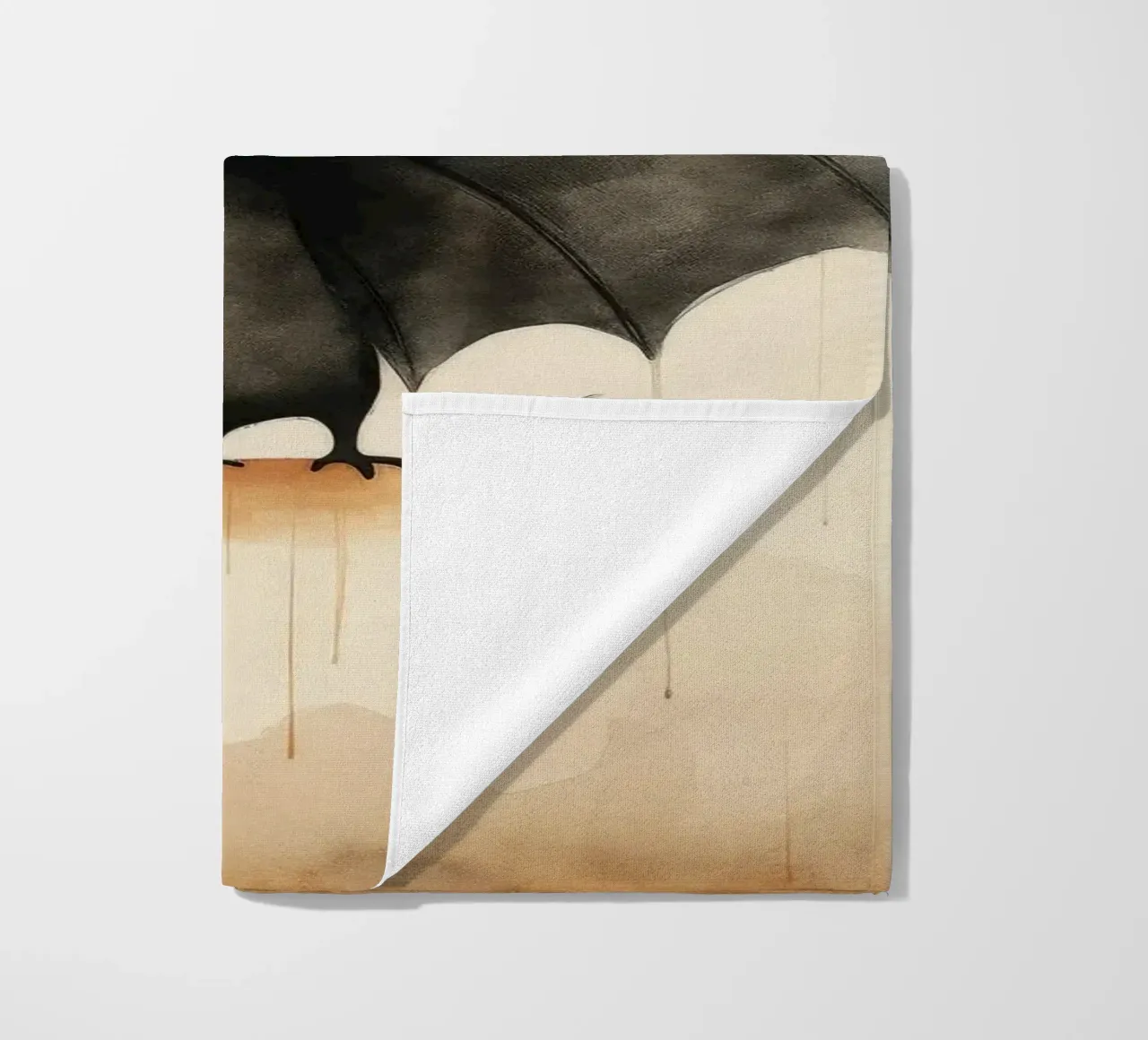 Minimal Bat 1 beach towel by Minimal Animal Art