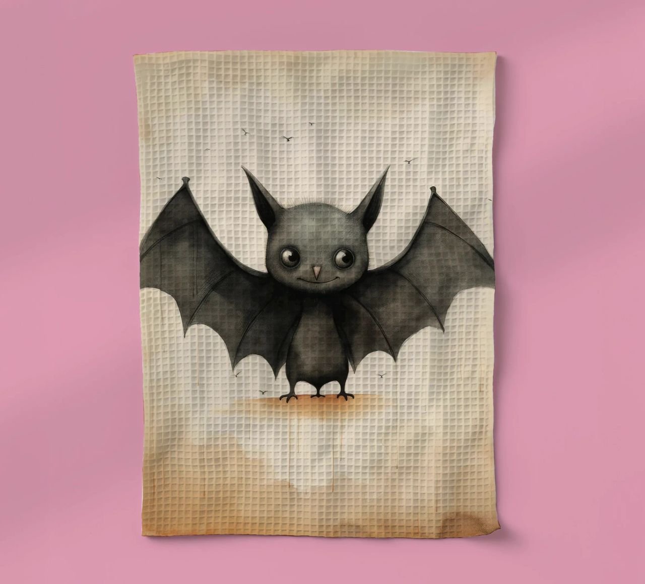 Pipistrello minimo 1 canovaccio da cucina da Minimal Animal Art