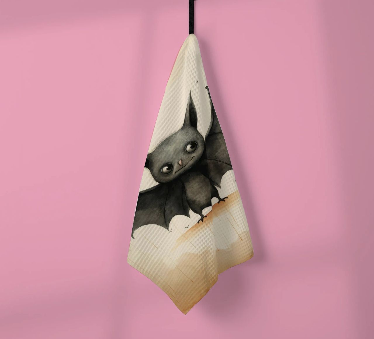 Pipistrello minimo 1 canovaccio da cucina da Minimal Animal Art