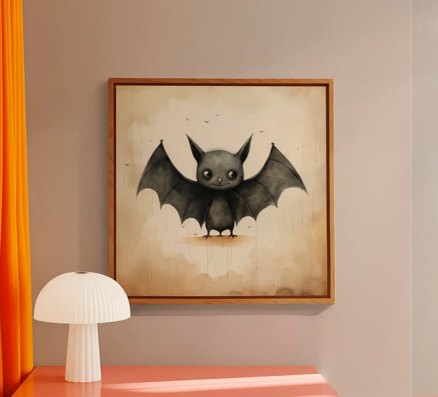 Minimum Bat Acryl-Glas von Minimal Animal Art