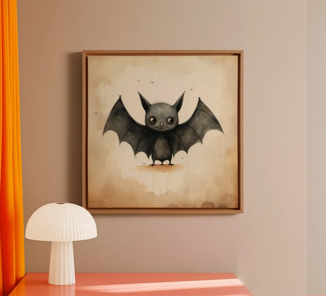 Pipistrello minimo 1 tela da Minimal Animal Art