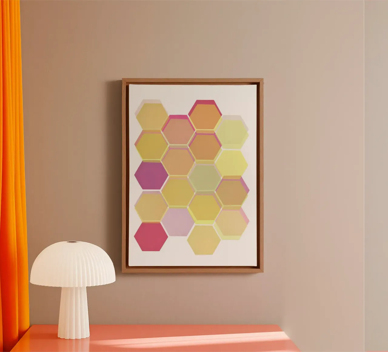 Layered Honeycomb II canvas by Cassia Beck Collage
