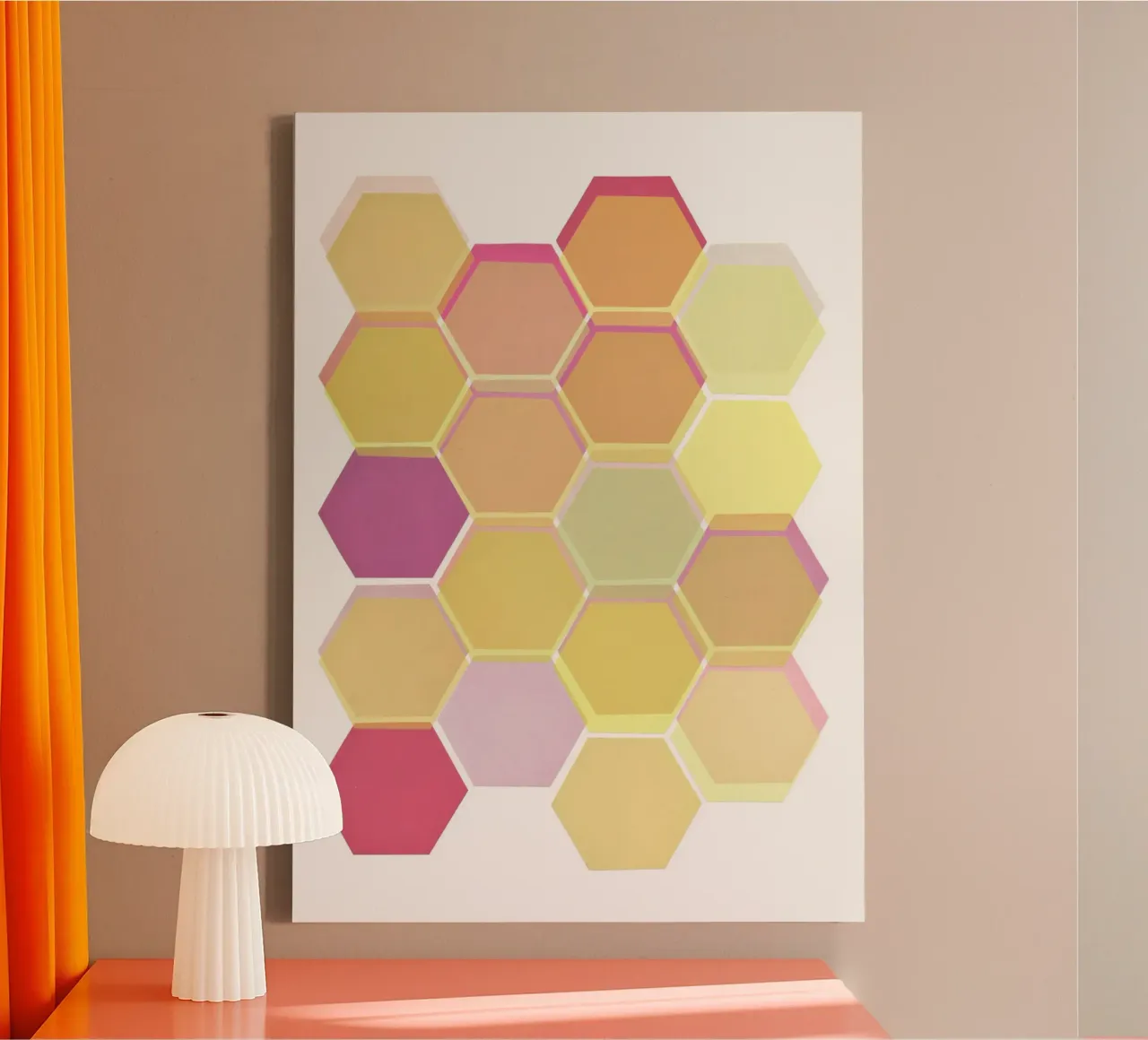 Layered Honeycomb II canvas by Cassia Beck Collage