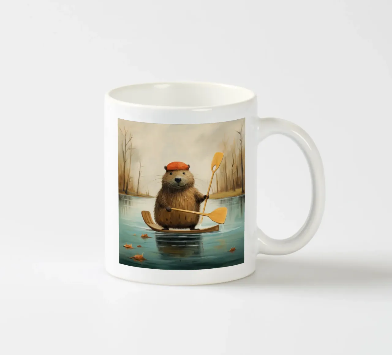Castoro minimo 2 tazza in ceramica da Minimal Animal Art