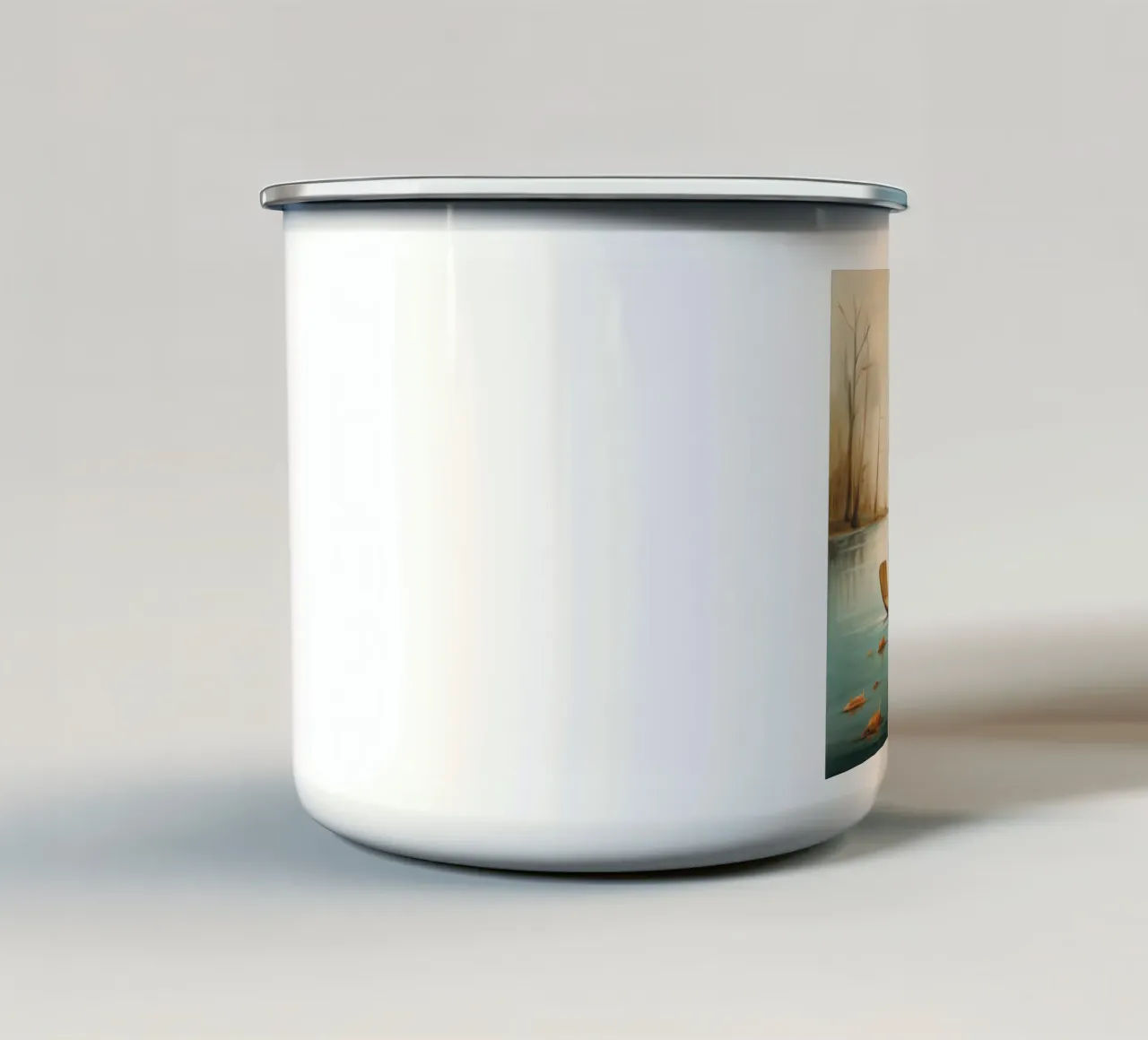 Castoro minimo 2 tazza in smalto da Minimal Animal Art