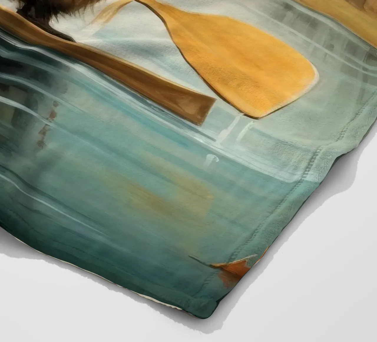 Minimal Beaver 2 fleece blanket by Minimal Animal Art