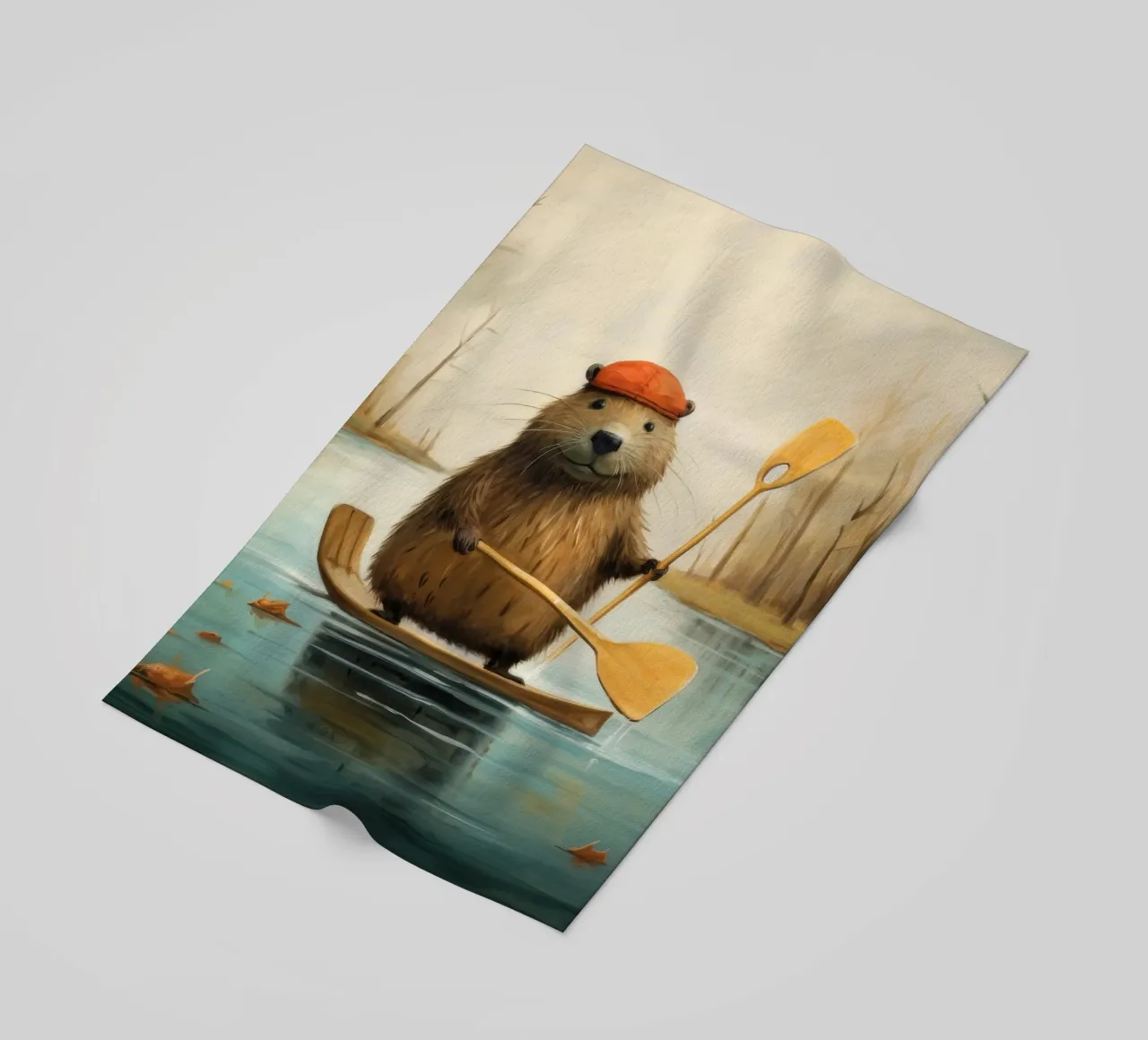 Minimo Castoro telo mare da Minimal Animal Art