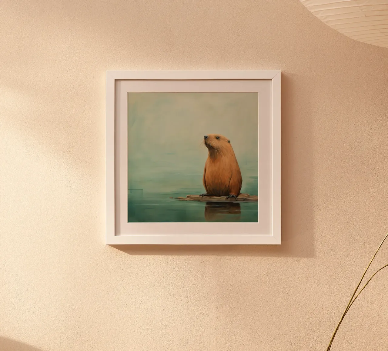 Castoro minimo 4 carta hahnemühle da Minimal Animal Art