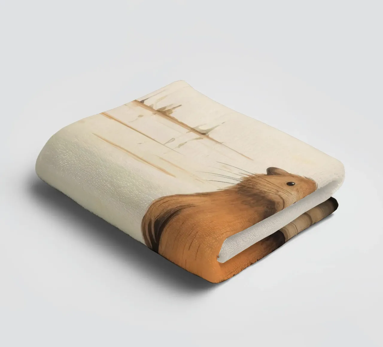 Minimal Beaver 1 towel by Minimal Animal Art