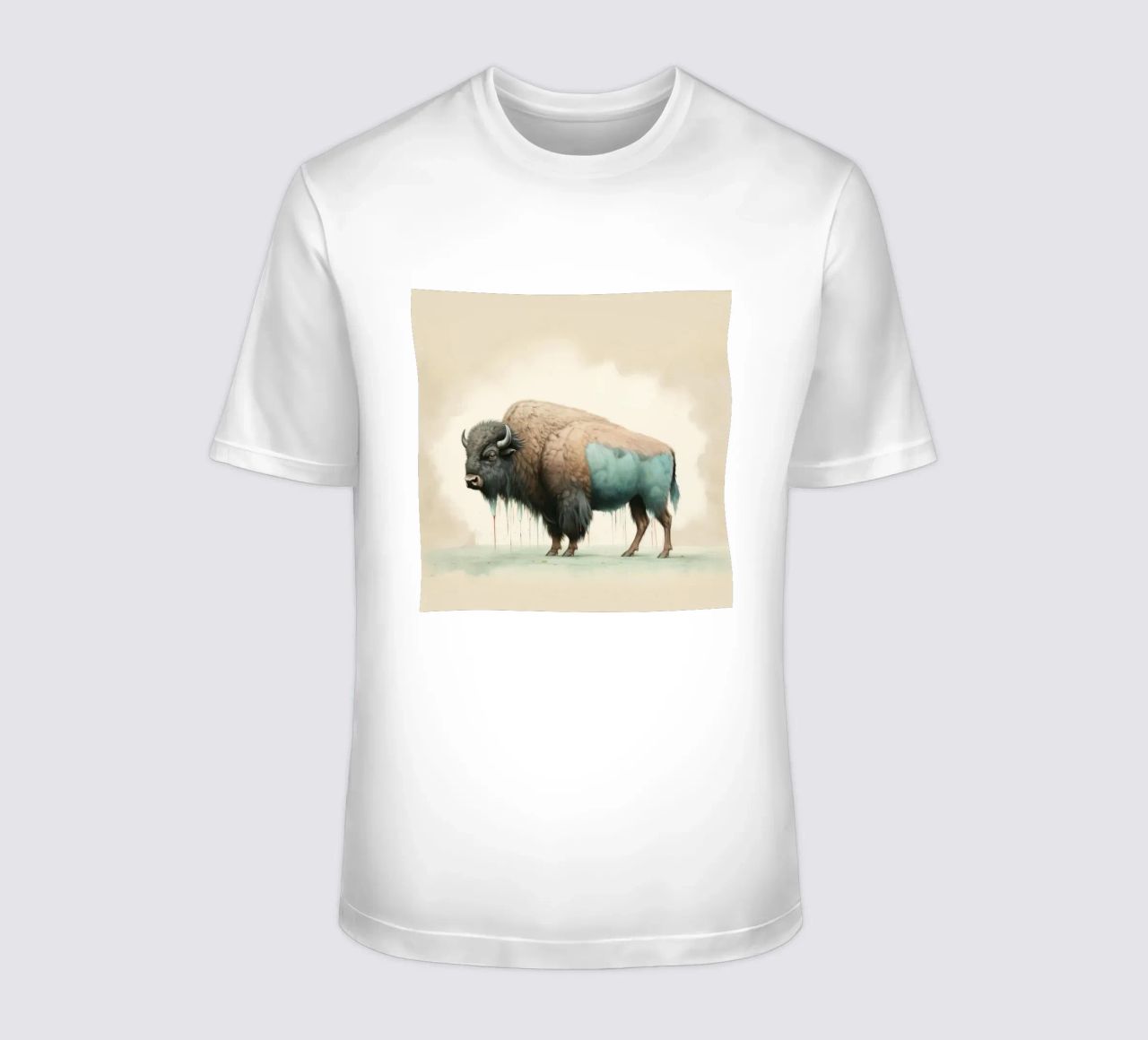 Bisonte minimo 2 t-shirt da Minimal Animal Art
