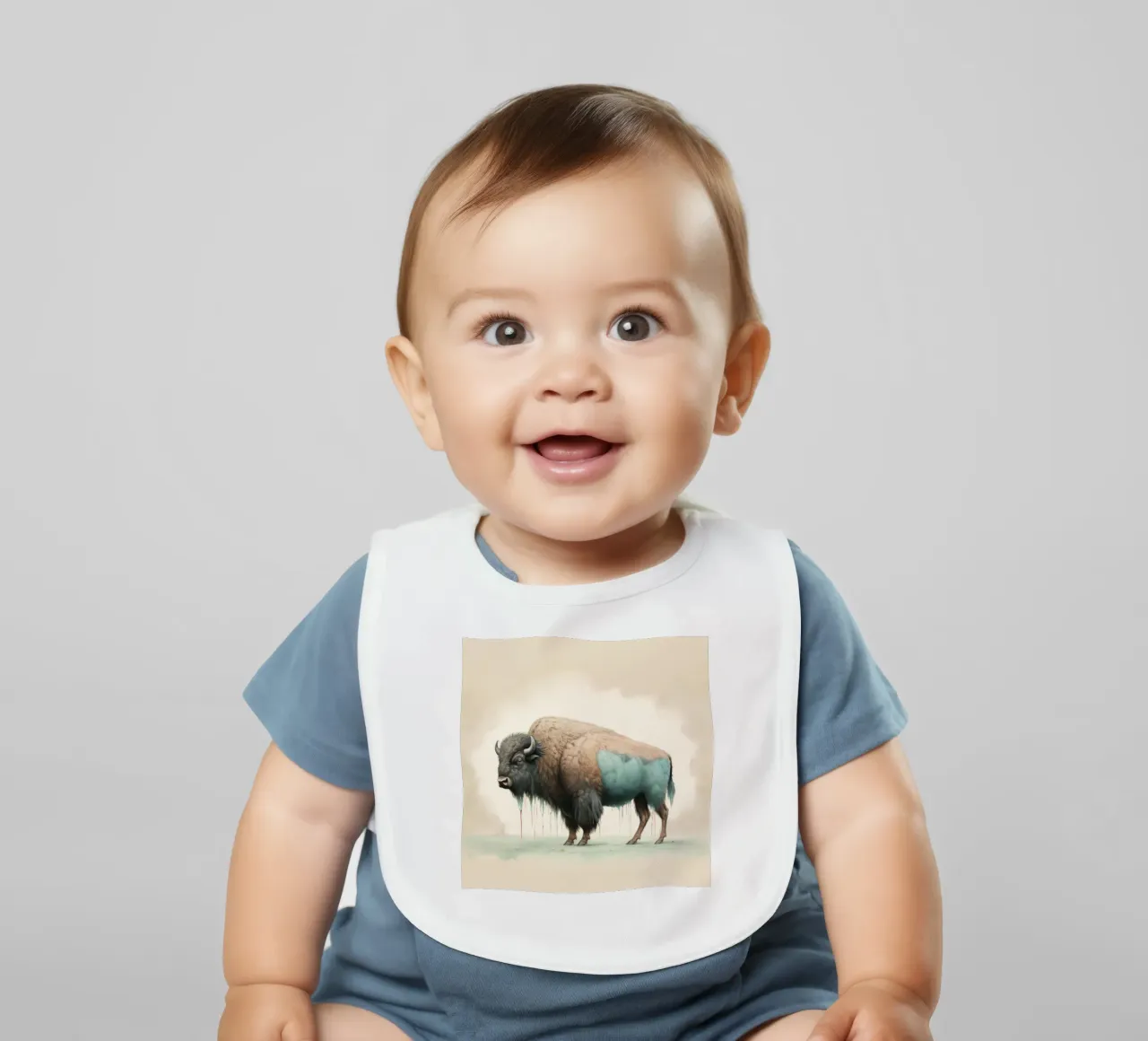 Bisonte minimo 2 bavaglino da Minimal Animal Art