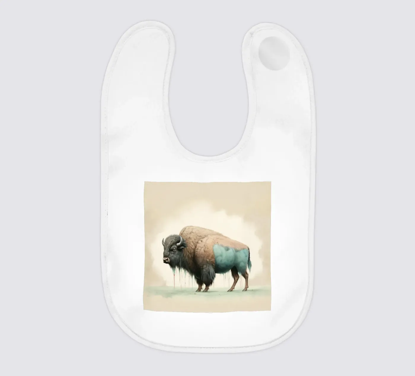 Minimal Bison bavoir de Minimal Animal Art