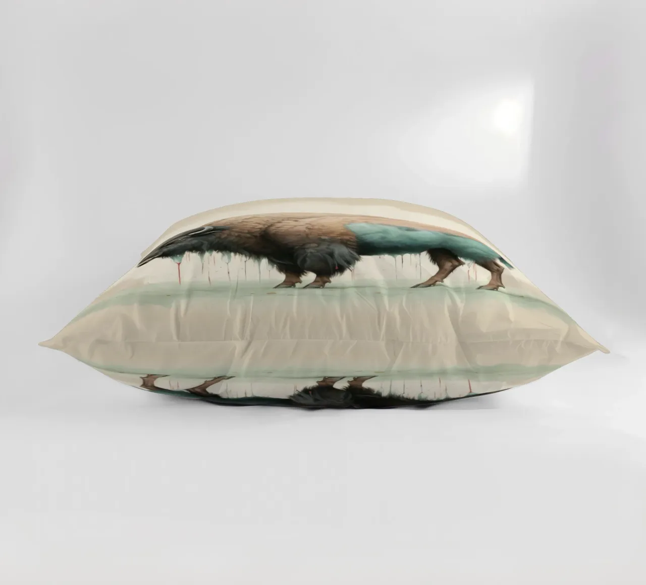 Bisonte minimo 2 cuscino da Minimal Animal Art