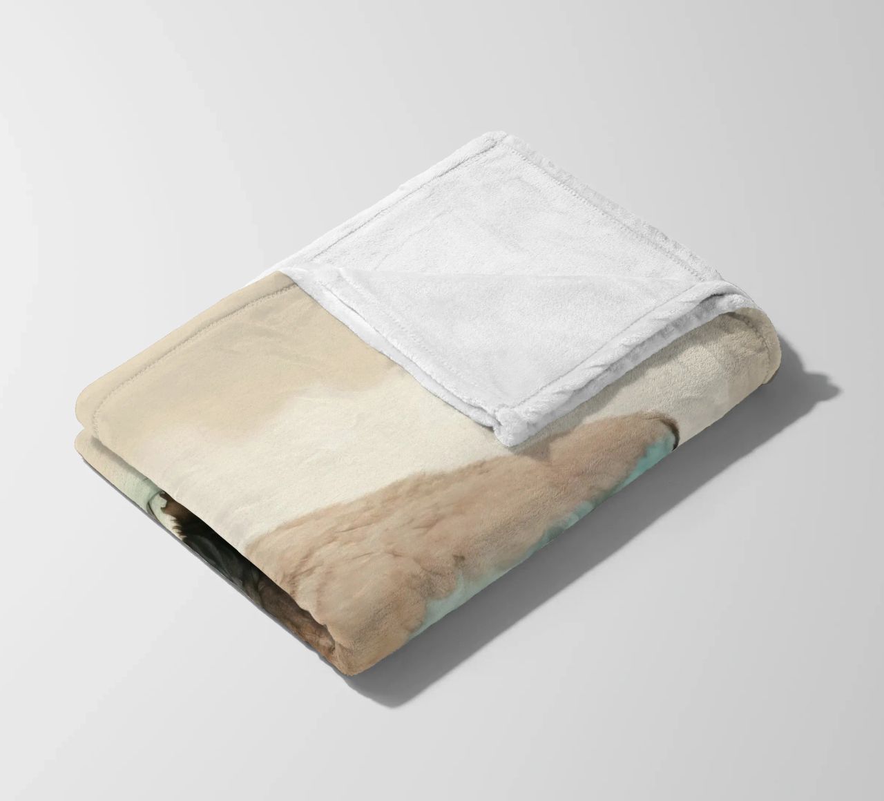 Bisonte minimo 2 coperta in pile da Minimal Animal Art