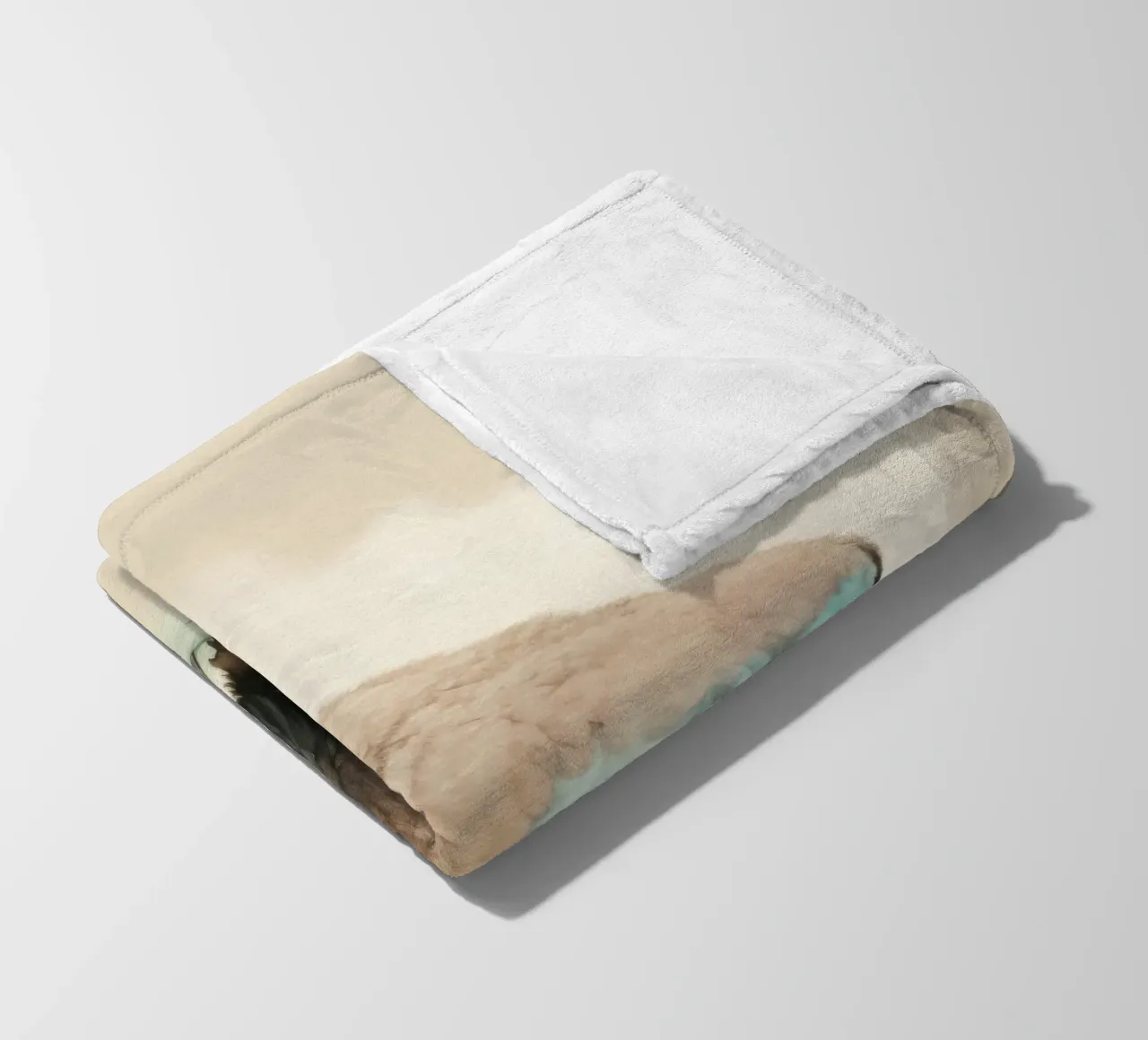 Bisonte minimo 2 coperta in pile da Minimal Animal Art