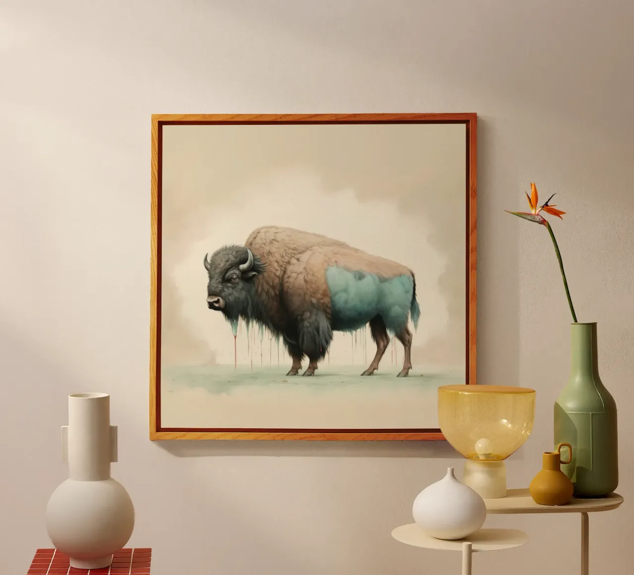 Bisonte minimo 2 plexiglass da Minimal Animal Art