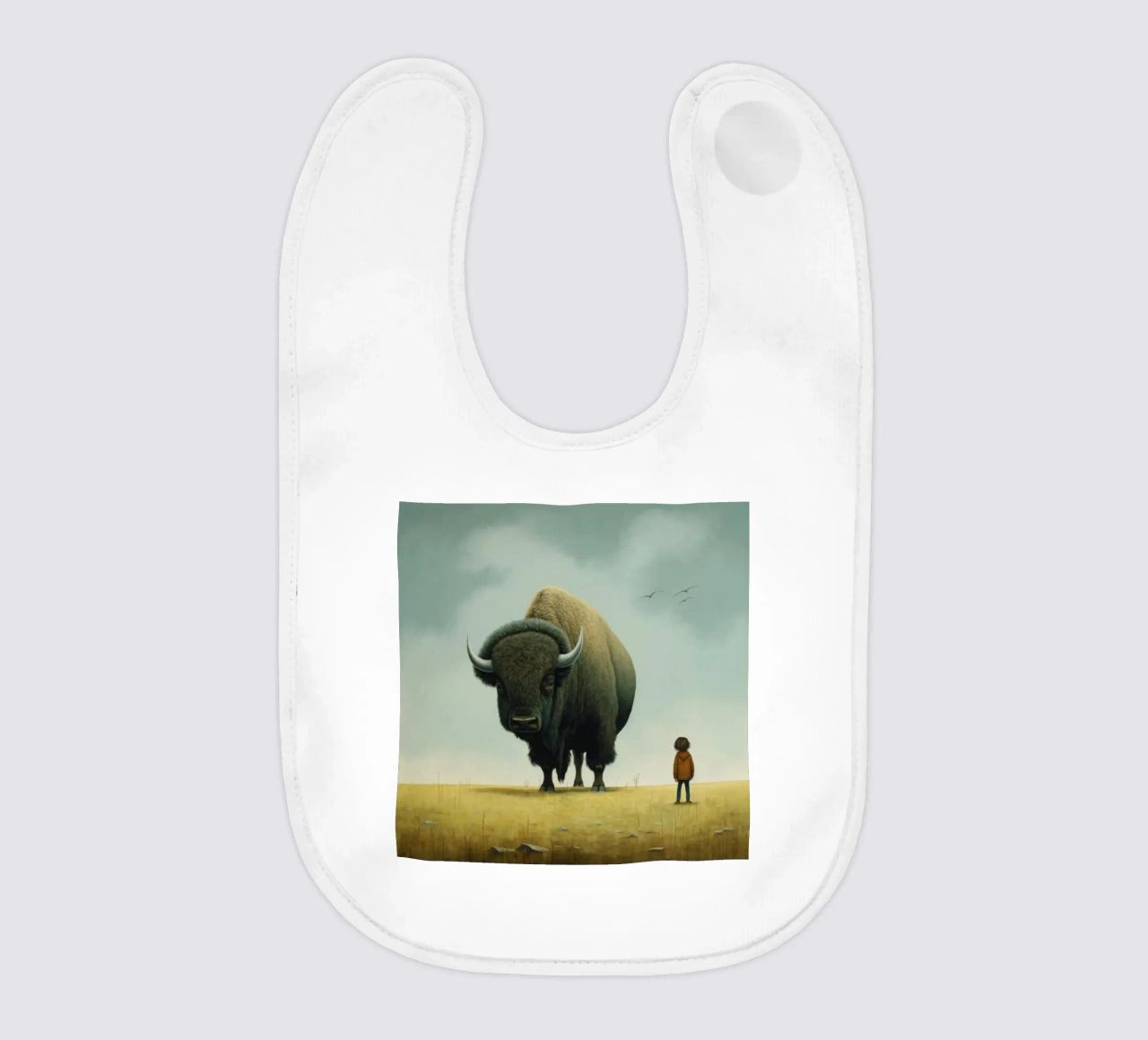 Bisonte minimo 3 bavaglino da Minimal Animal Art