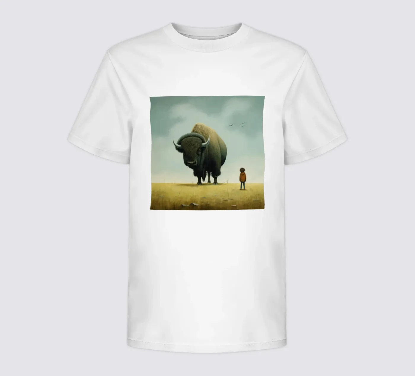 Minimo Bison t-shirt bambini da Minimal Animal Art