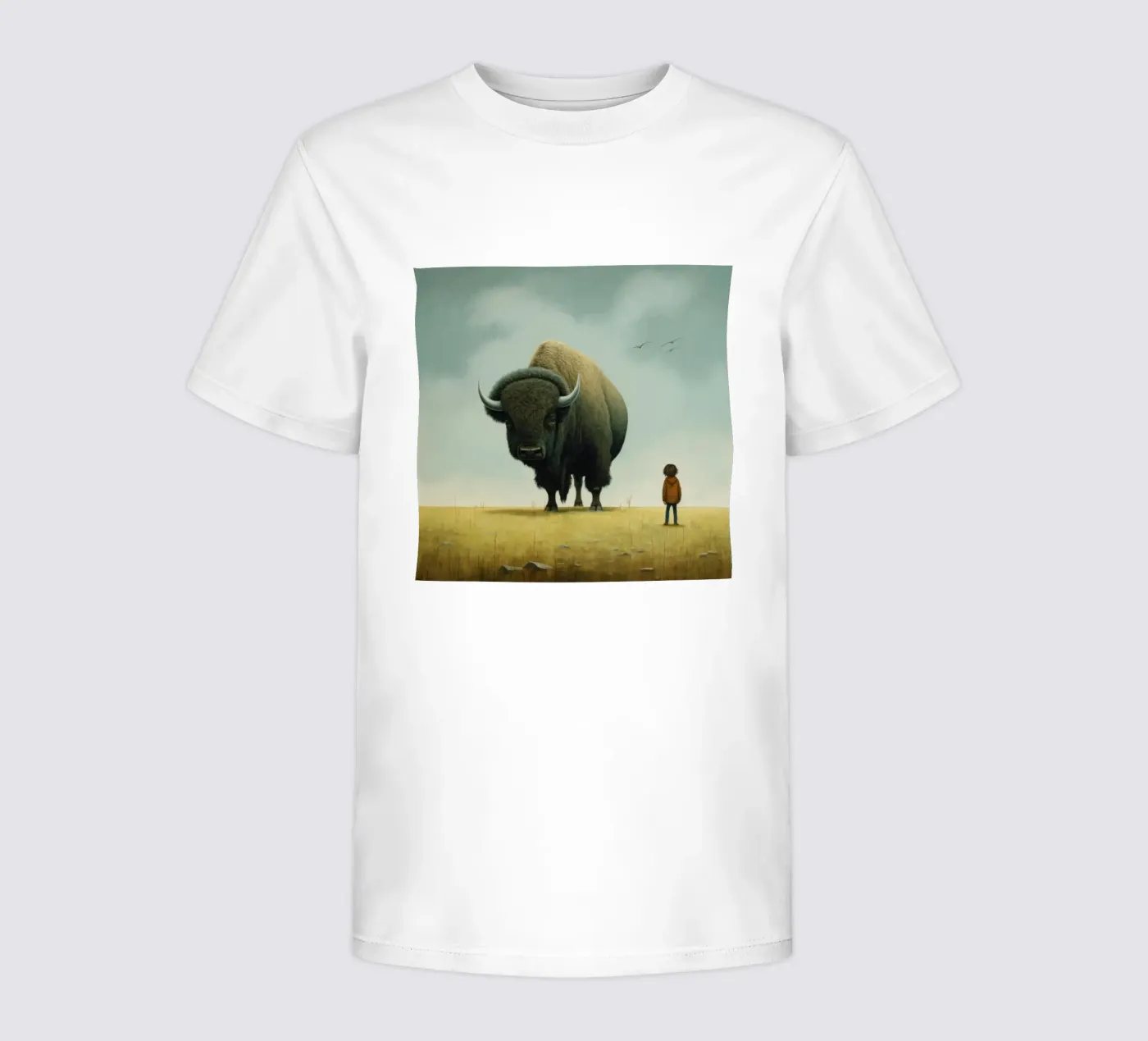 Minimo Bison t-shirt bambini da Minimal Animal Art