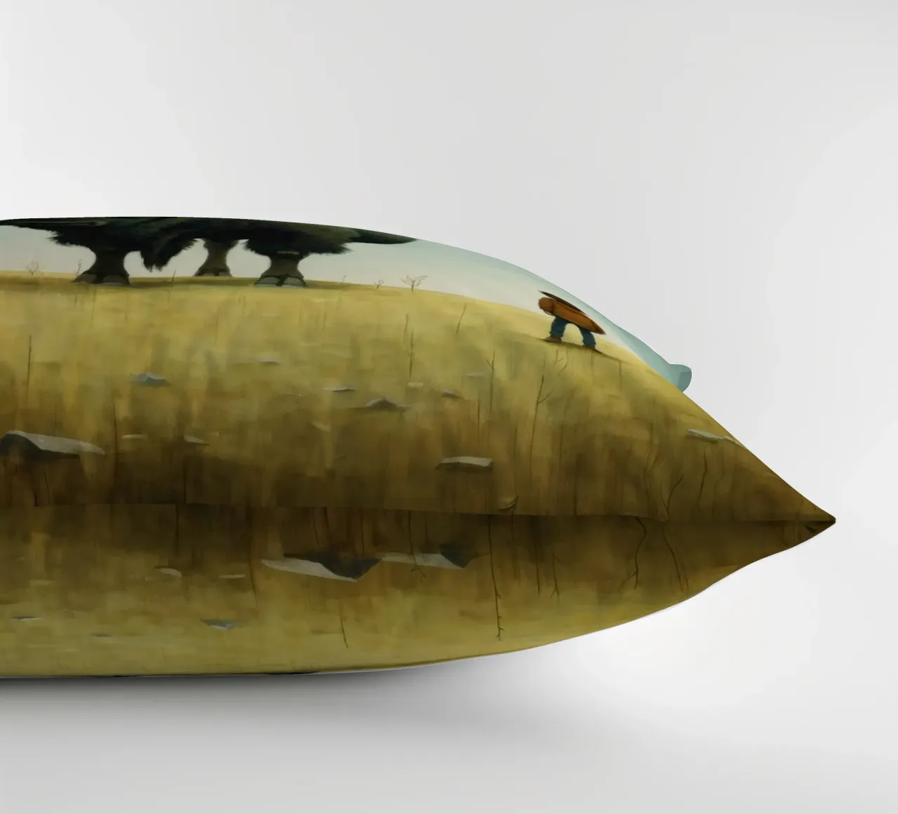 Bisonte minimo 3 cuscino da Minimal Animal Art