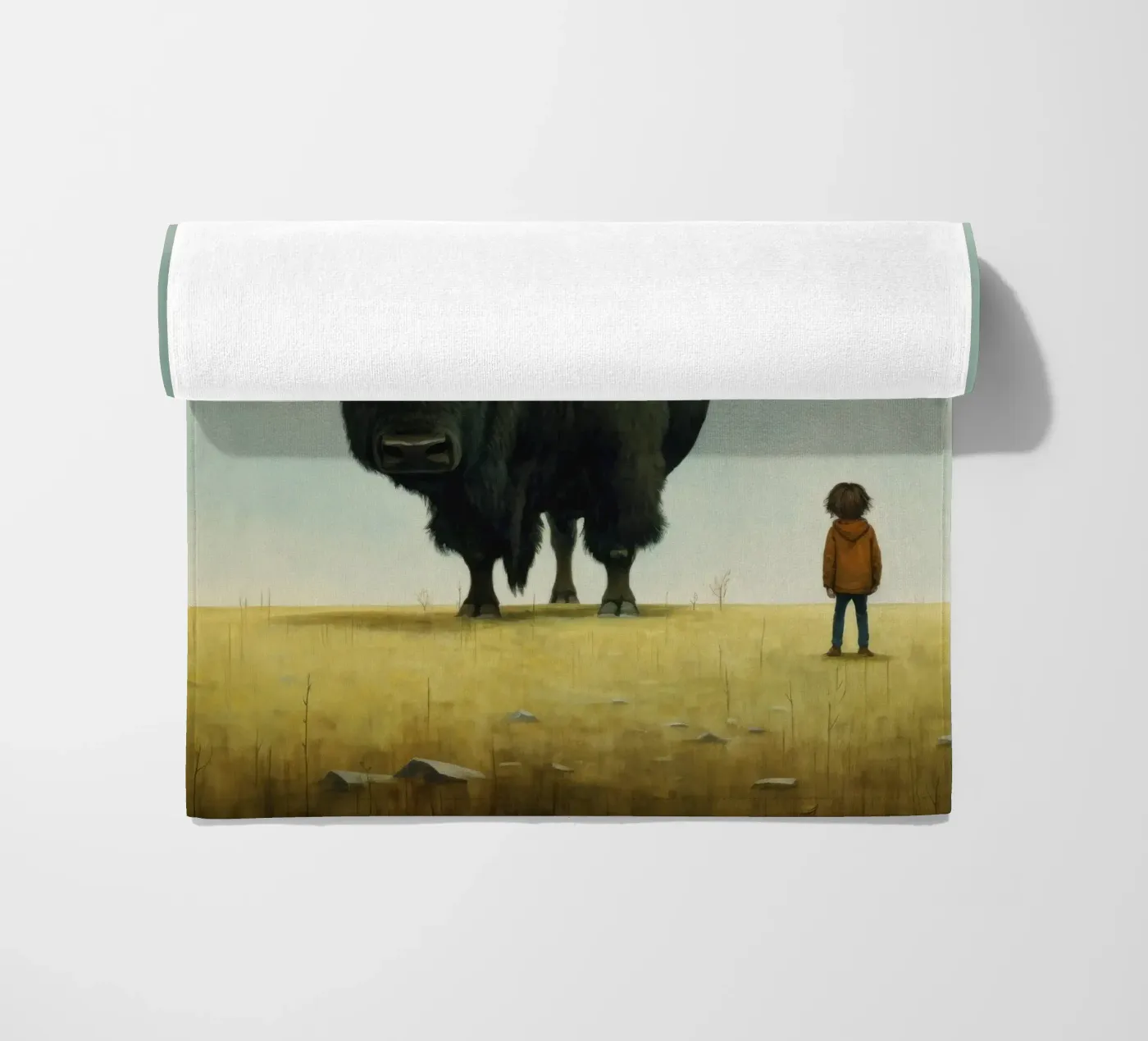 Minimo Bison telo mare da Minimal Animal Art