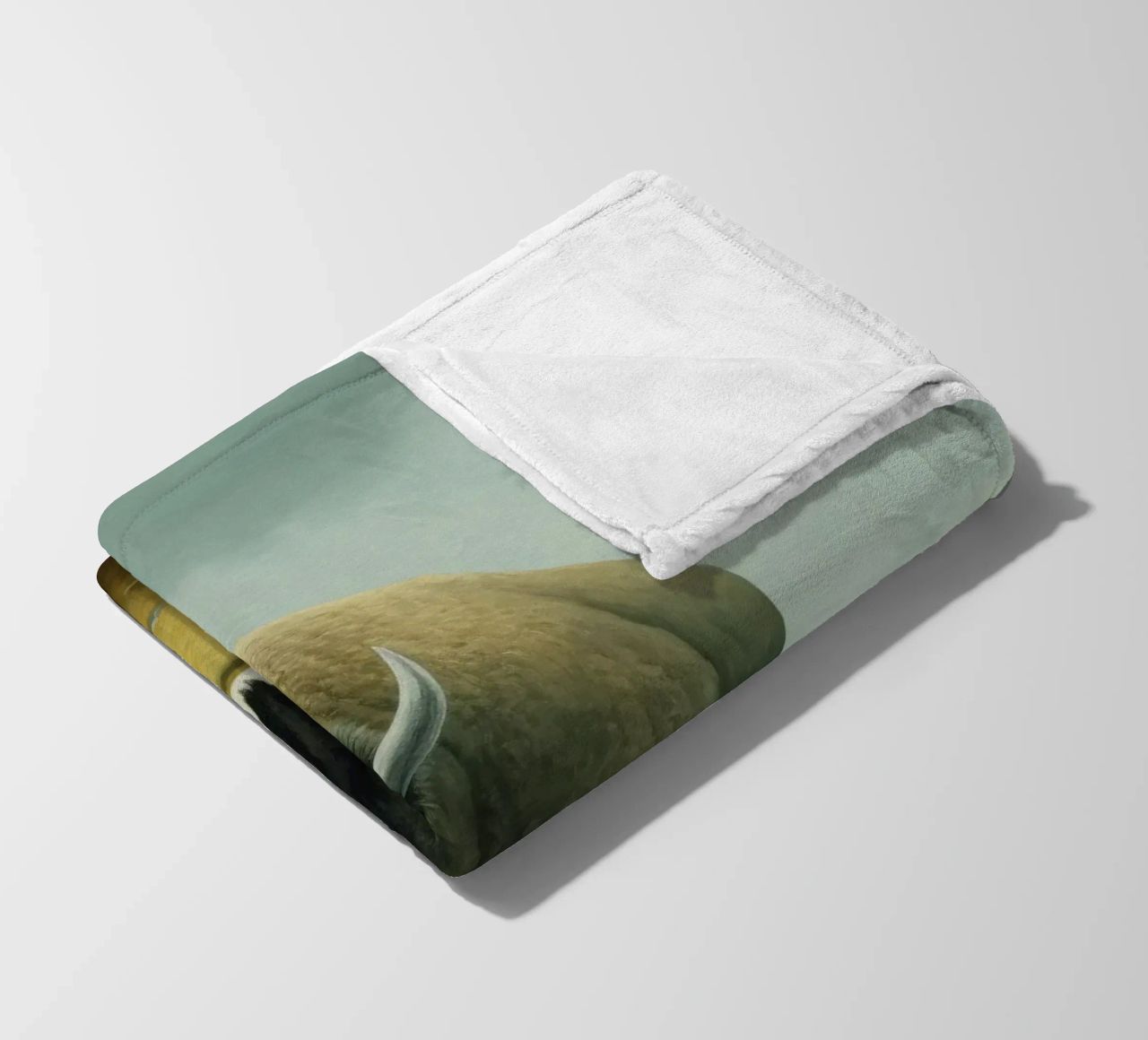Bisonte minimo 3 coperta in pile da Minimal Animal Art