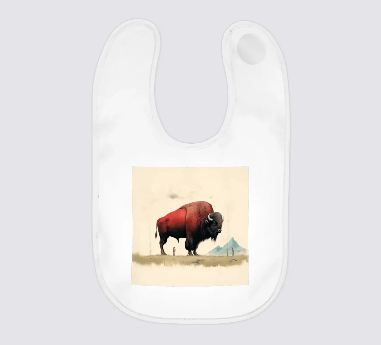 Bisonte minimo 4 bavaglino da Minimal Animal Art