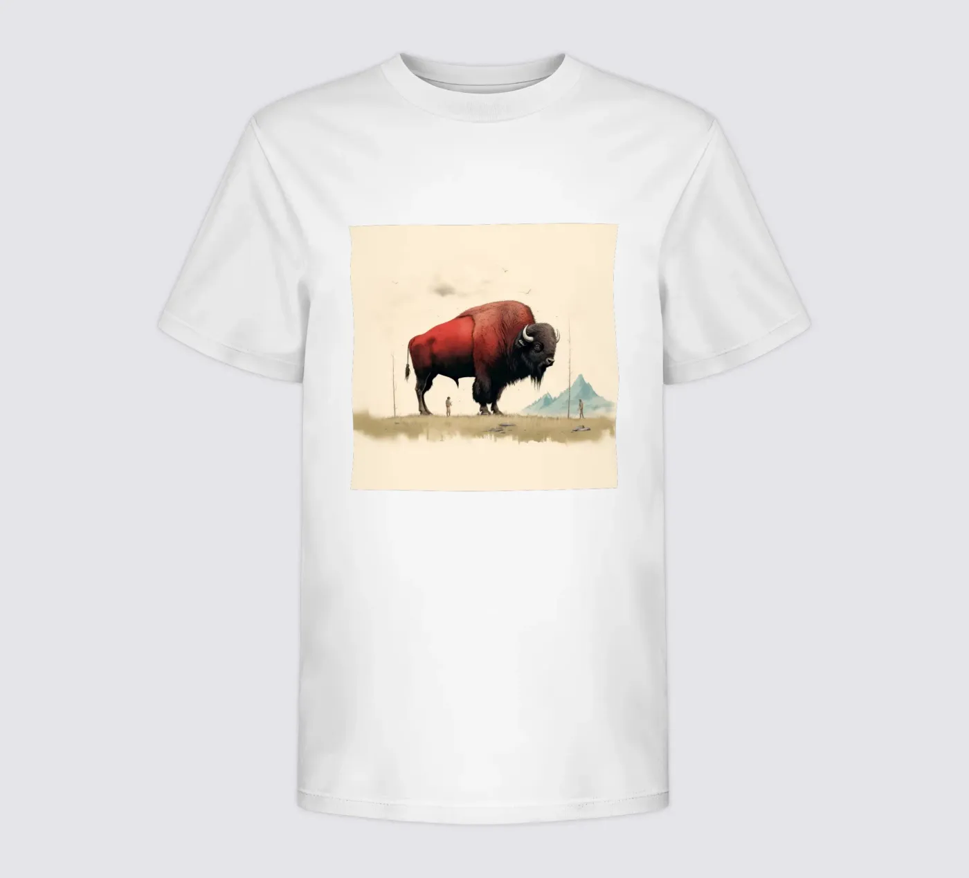 Minimo Bison t-shirt bambini da Minimal Animal Art