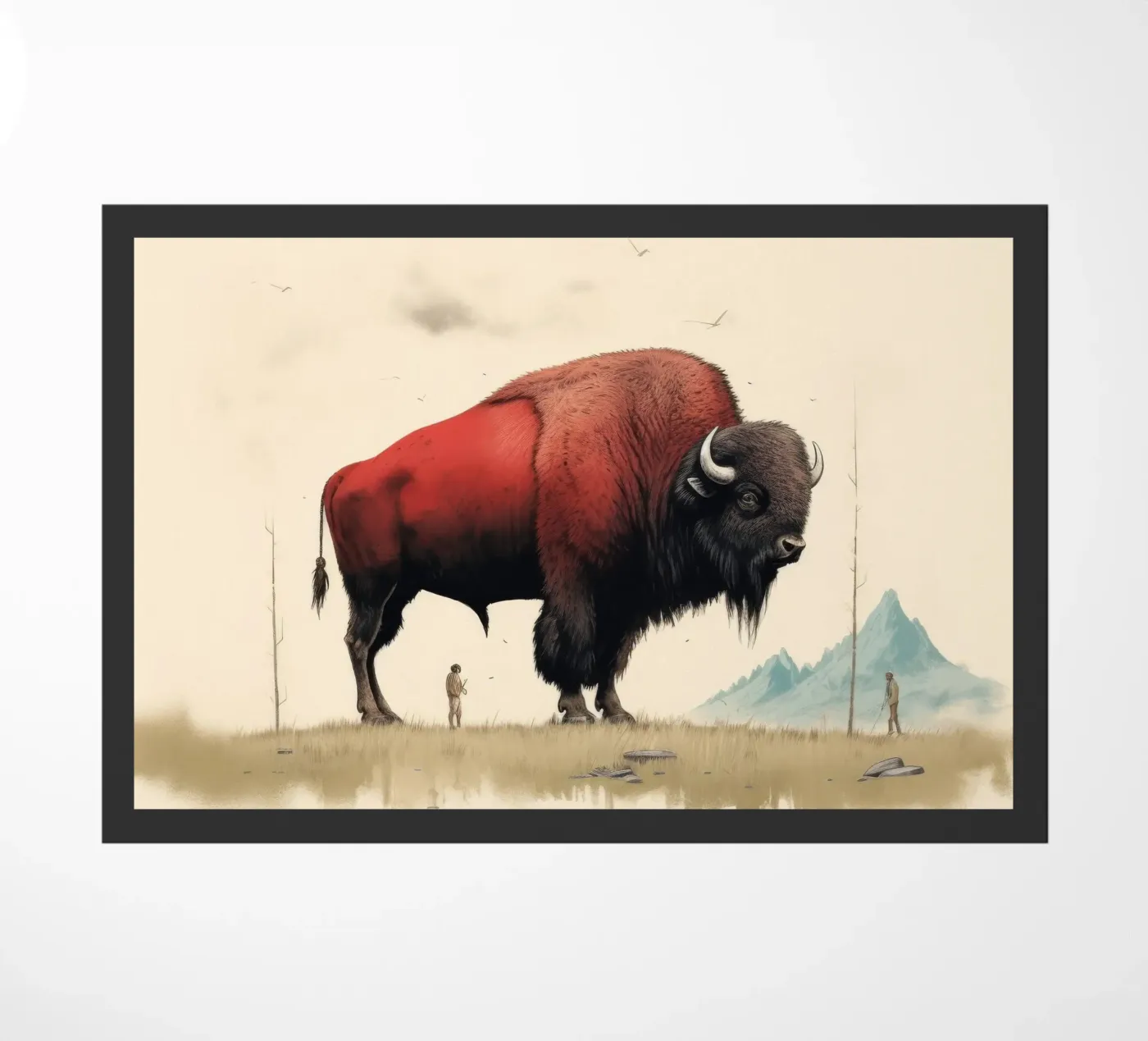 Minimo Bison zerbino da Minimal Animal Art