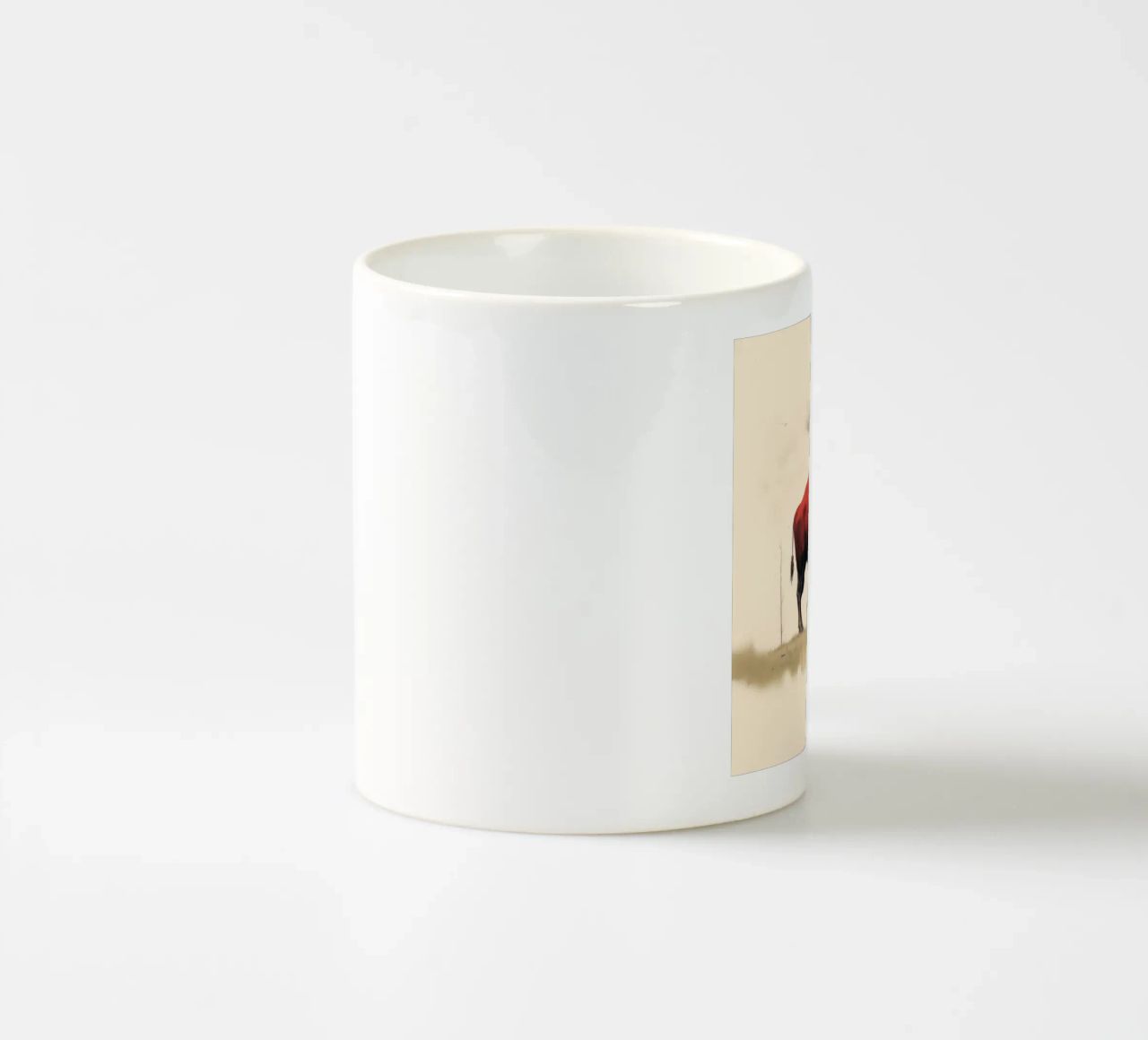 Bisonte minimo 4 tazza in ceramica da Minimal Animal Art