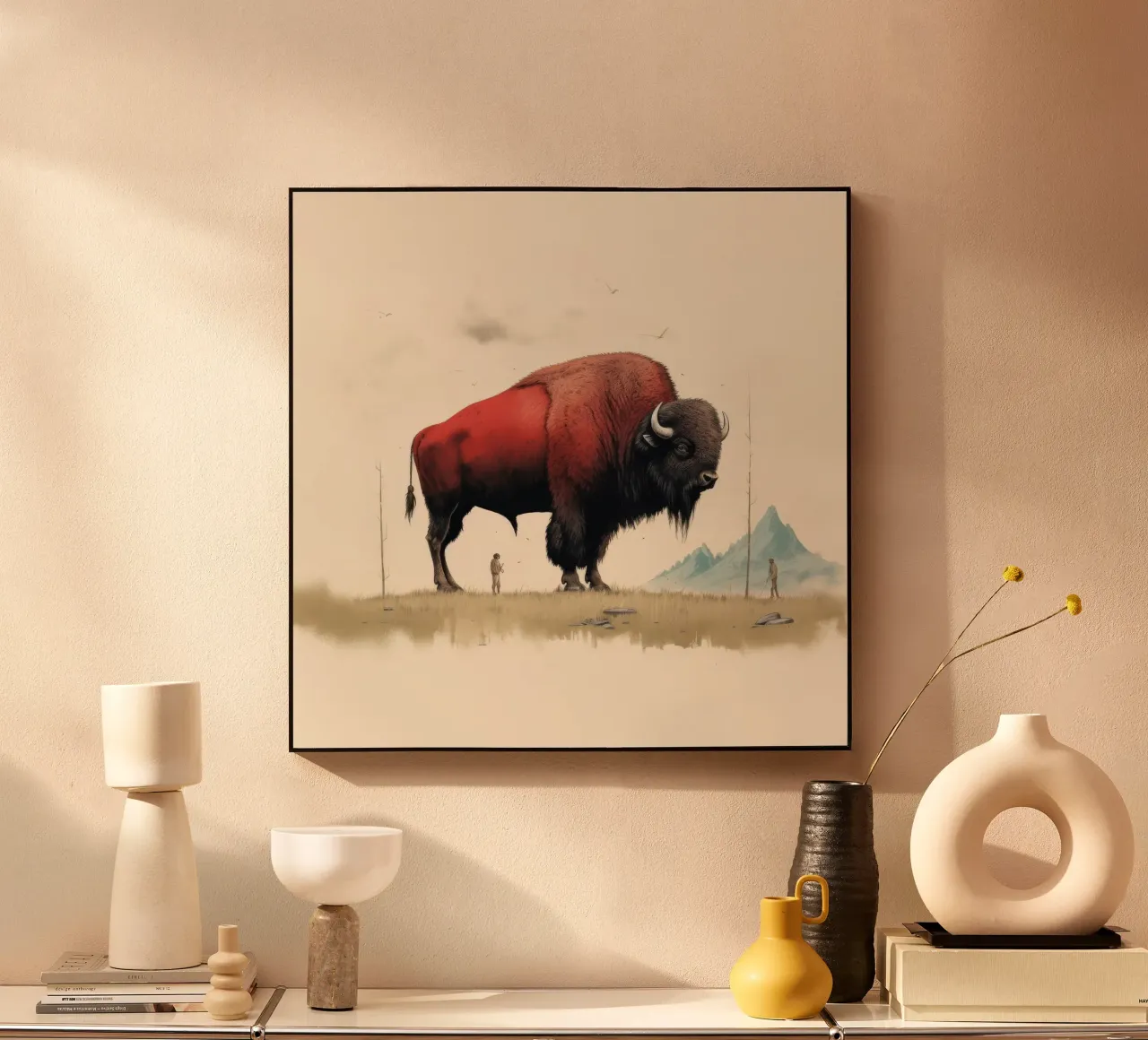 Bisonte minimo 4 plexiglass da Minimal Animal Art