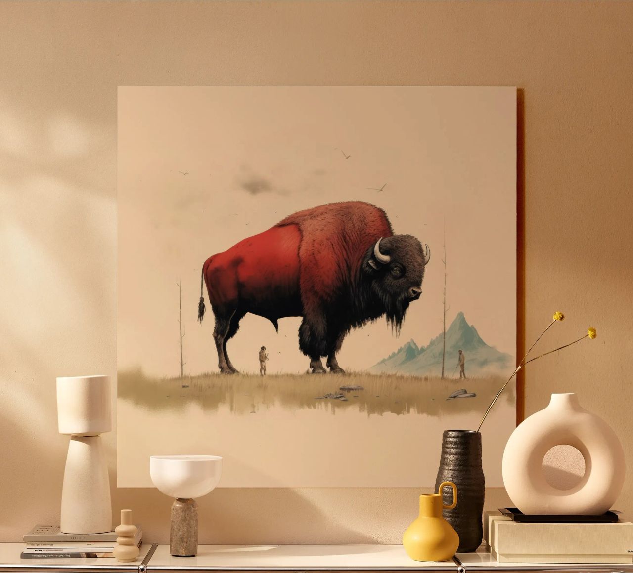 Bisonte minimo 4 plexiglass da Minimal Animal Art